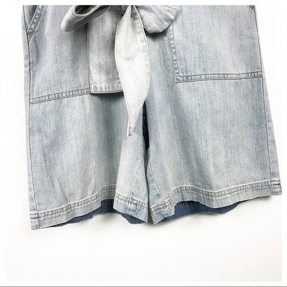 NWT Faherty Cotton & Hemp Nonstretch Denim Utility Romper Size XS - Picture 5 of 10